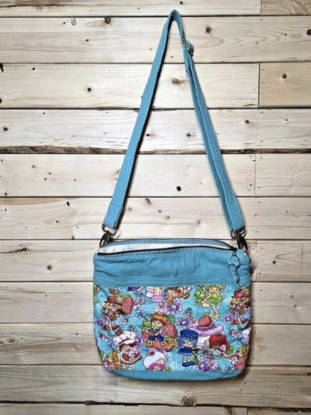 Handmade Strawberry Shortcake Crossbody Bag Nostalgic Retro Purse